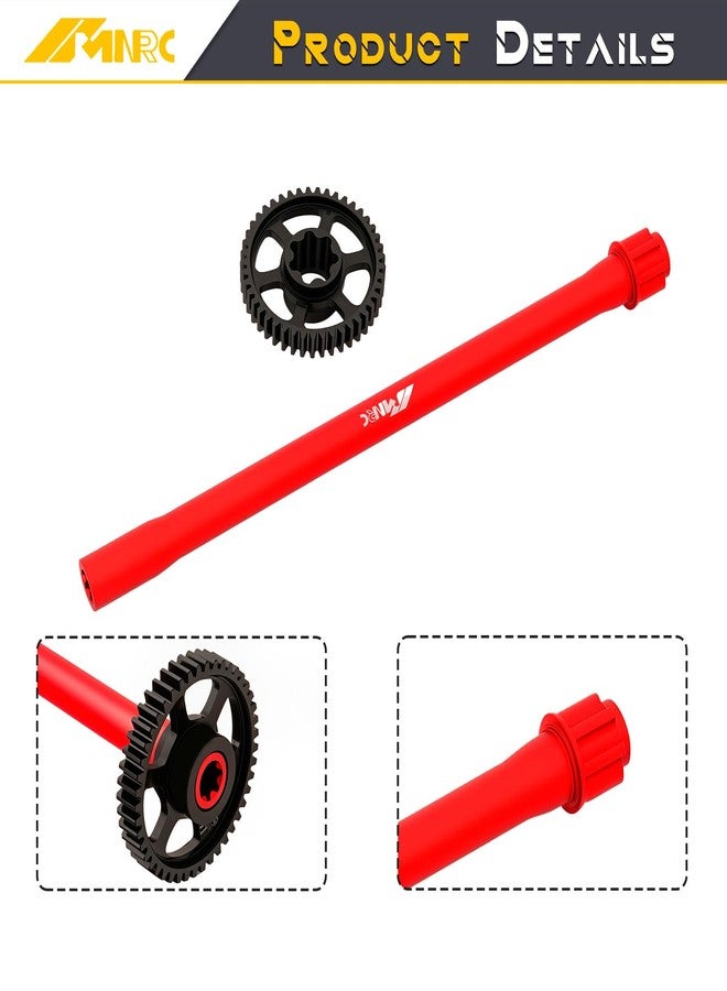 NMNRC Alum 45T Spur Gear & Center Drive Shaft for 1/16 MIni MAXX & Mini XRT Driveshaft RC Car Series Upgrades Part Red - Image 4
